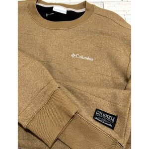 NWT Columbia Sportswear Hart Mountain Mens Brown Pullover Crewneck Sweatshirt LG